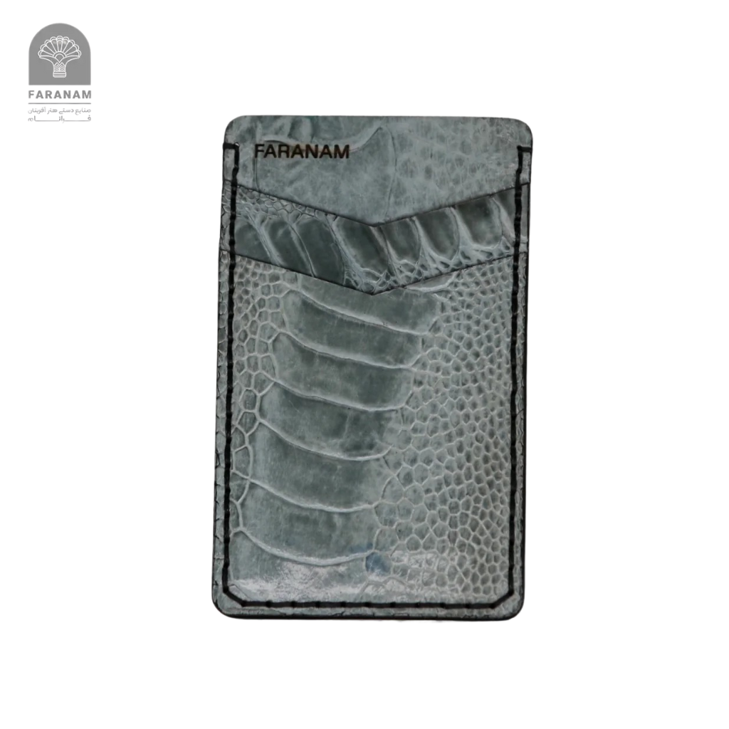 Victor Ostrich Leather Card Holder