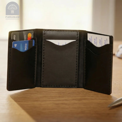 Saya Trifold Cardholder, Cowhide leather Faranam