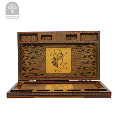 Lion & Sun, Handmade Backgammon & Chess Board