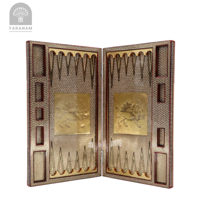 Lion & Sun, Handmade Backgammon & Chess Board
