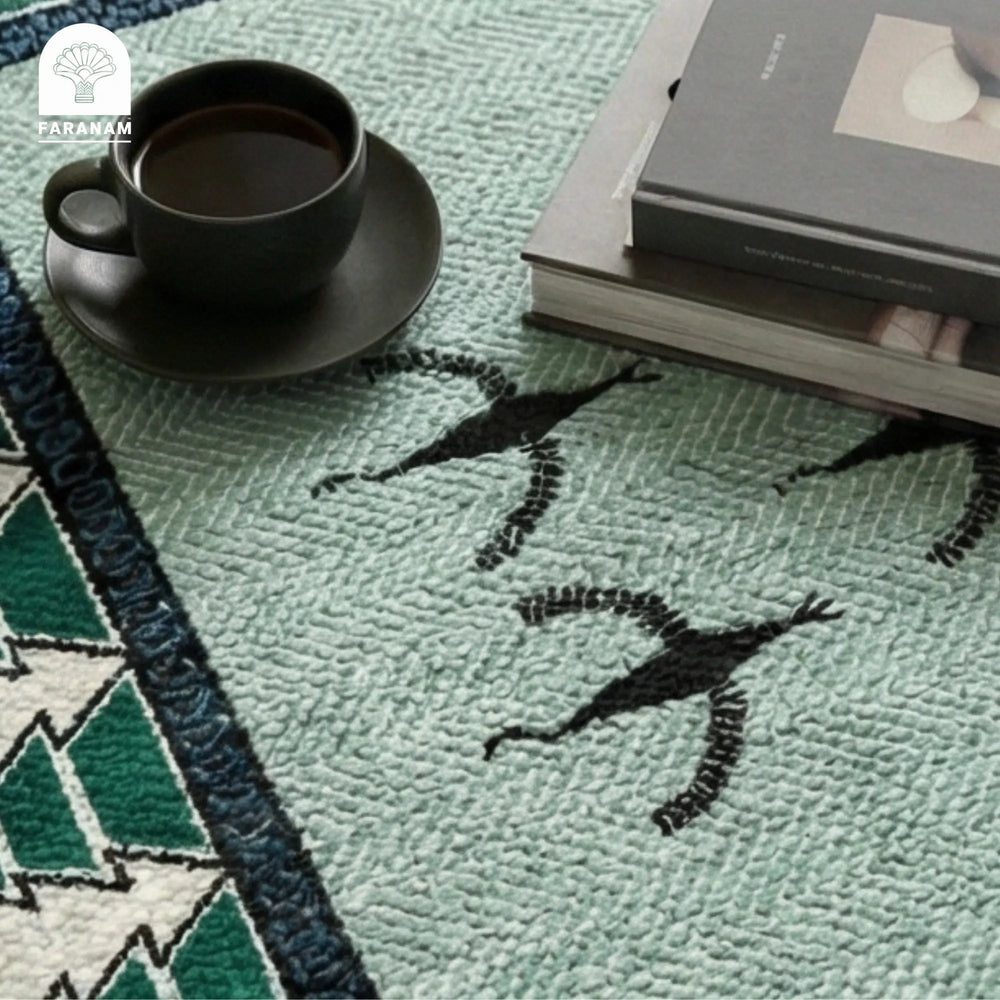 Mehregan Wool Rug, 4'x6', Handmade, 100% Persian wool Faranam