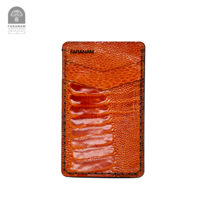 Victor Ostrich Leather Card Holder