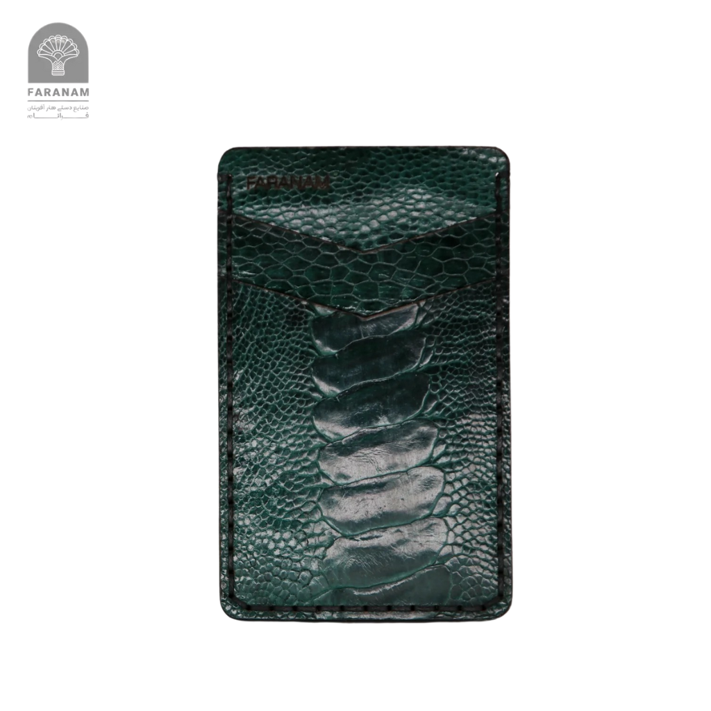 Victor Ostrich Leather Card Holder