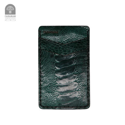 Victor Ostrich Leather Card Holder