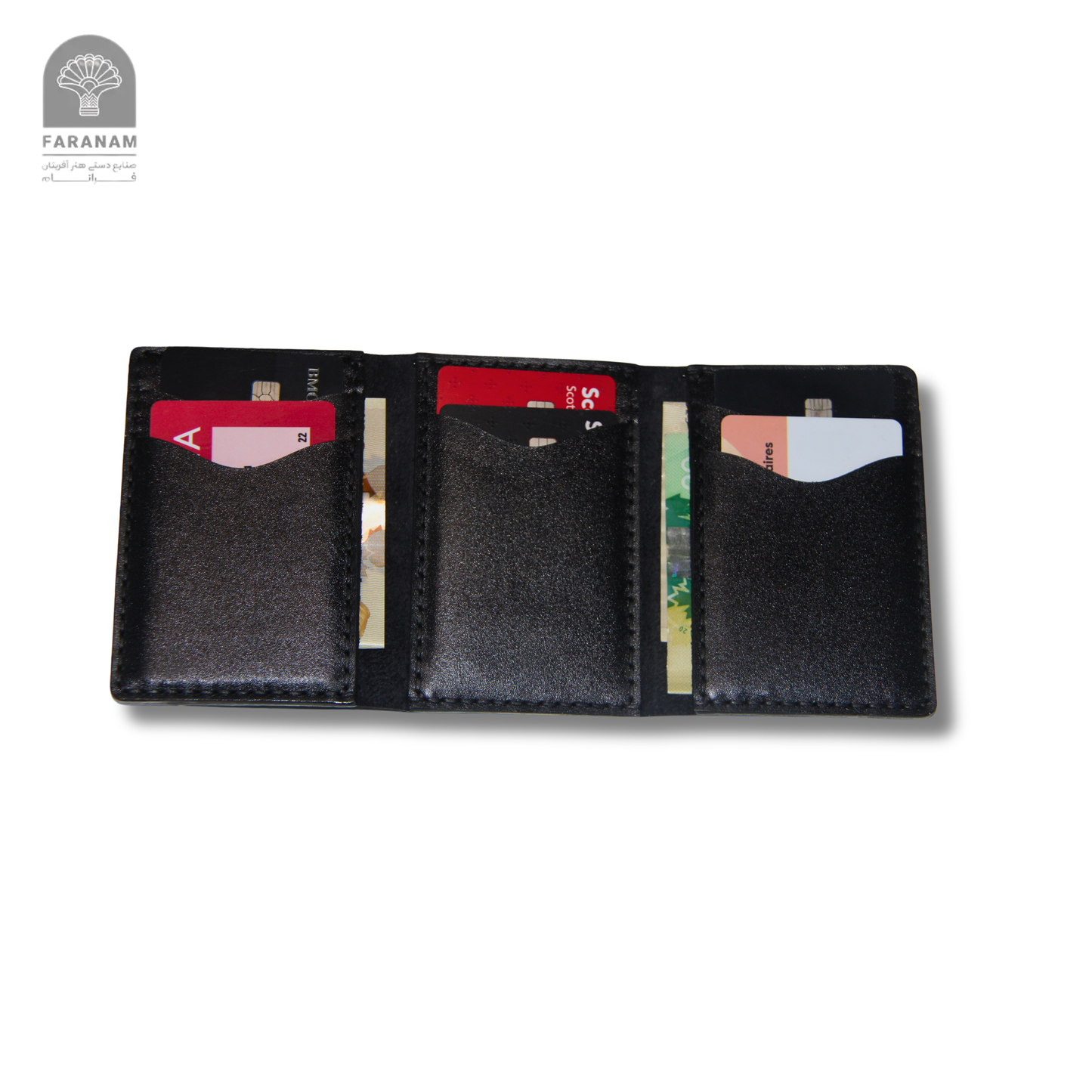 Saya Trifold Cardholder, Cowhide leather