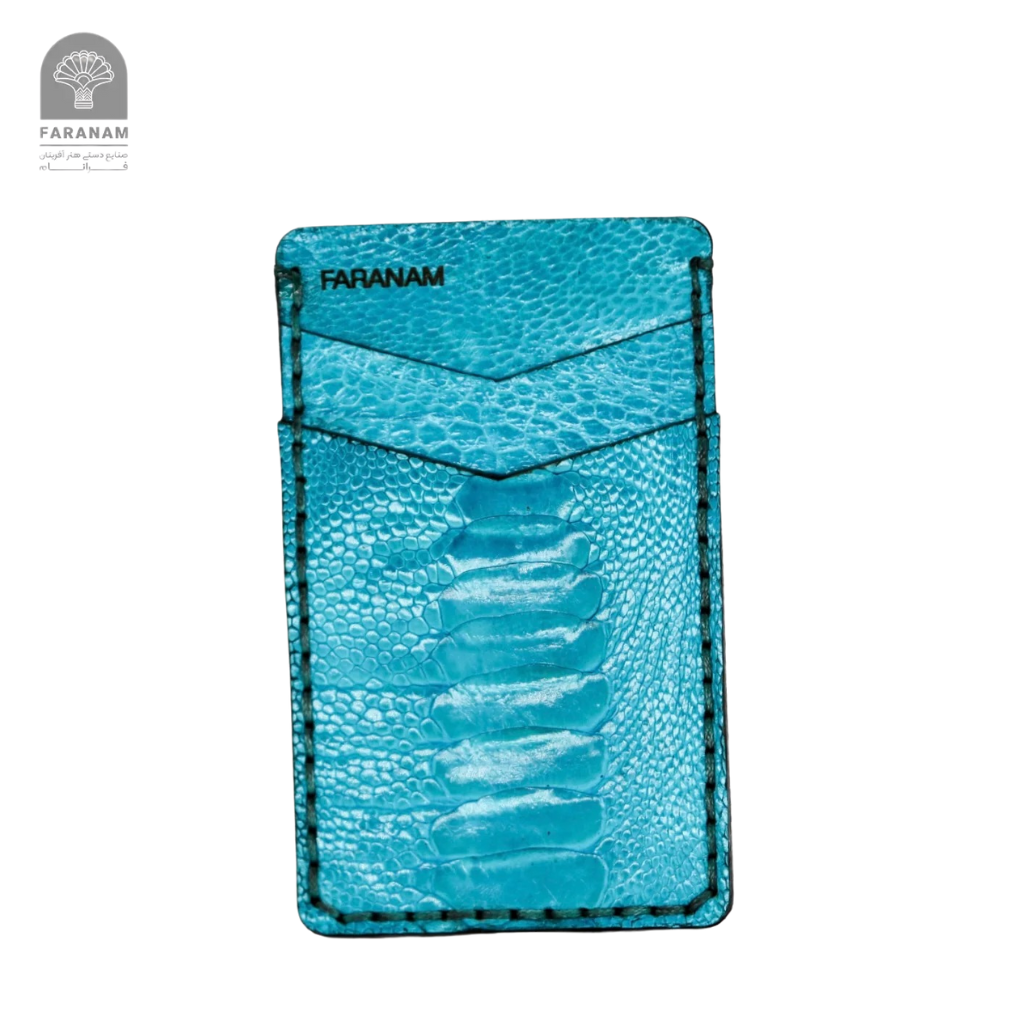 Victor Ostrich Leather Card Holder