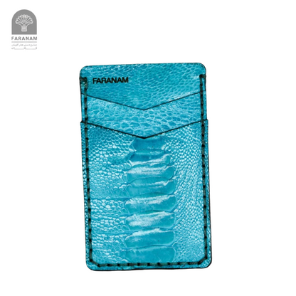 Victor Ostrich Leather Card Holder