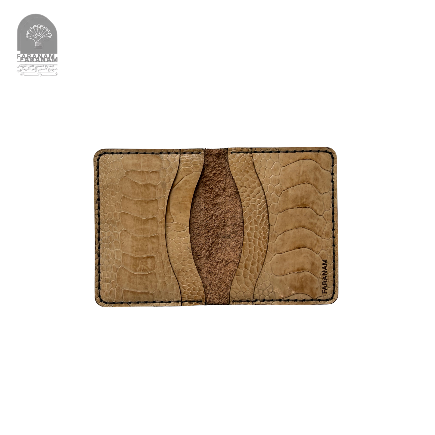 Aris Bifold Wallet, Ostrich Leg Leather