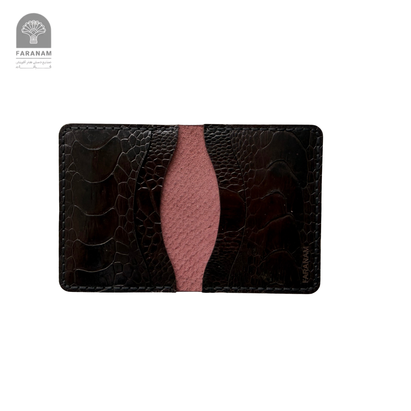 Aris Bifold Wallet, Ostrich Leg Leather