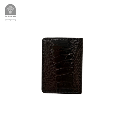 Aris Bifold Wallet, Ostrich Leg Leather