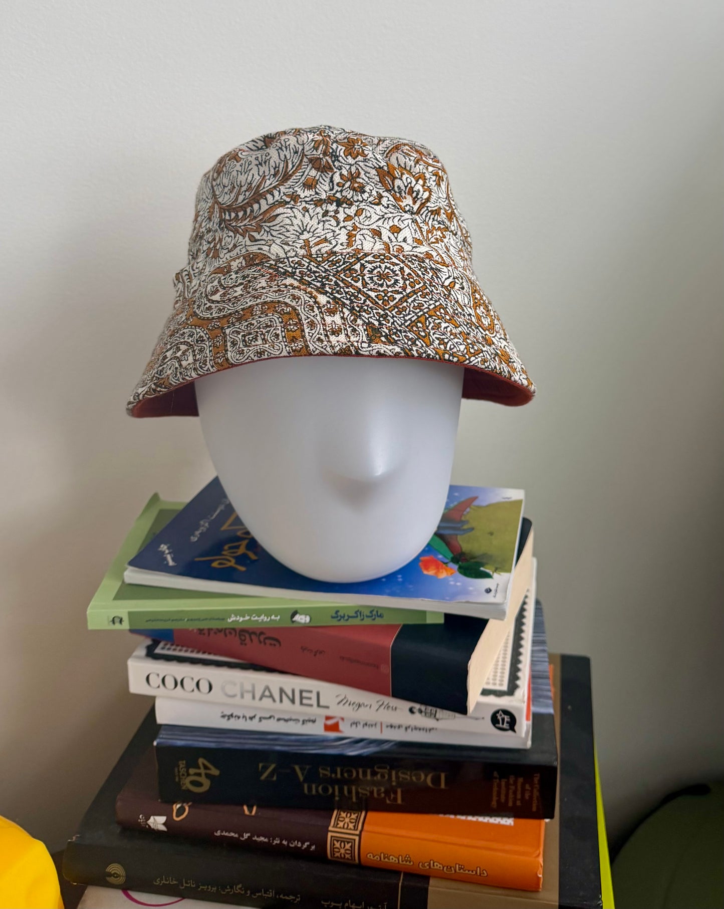 Block Printed Bucket Hat, Handmade, Ghalamkar