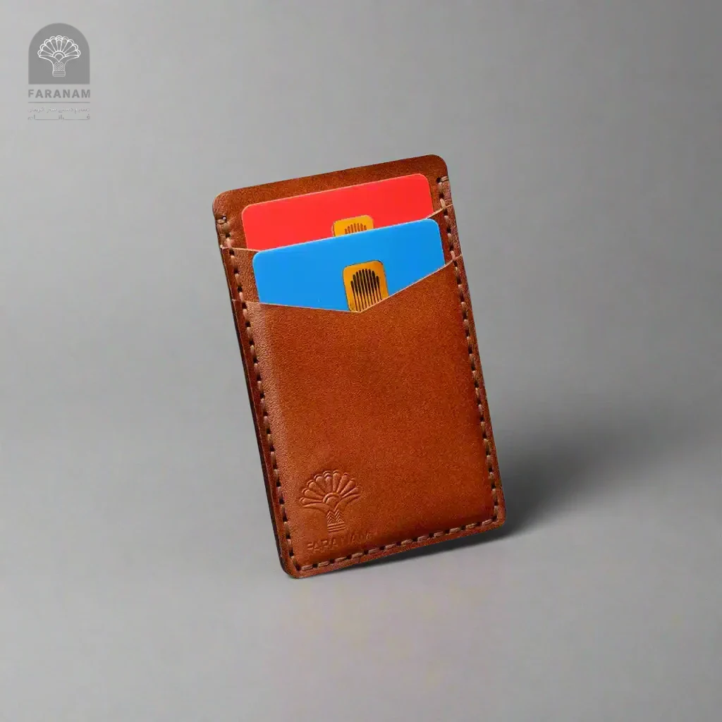 Vertical Vitctor Leather Cardholder