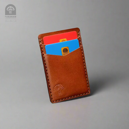 Vertical Vitctor Leather Cardholder