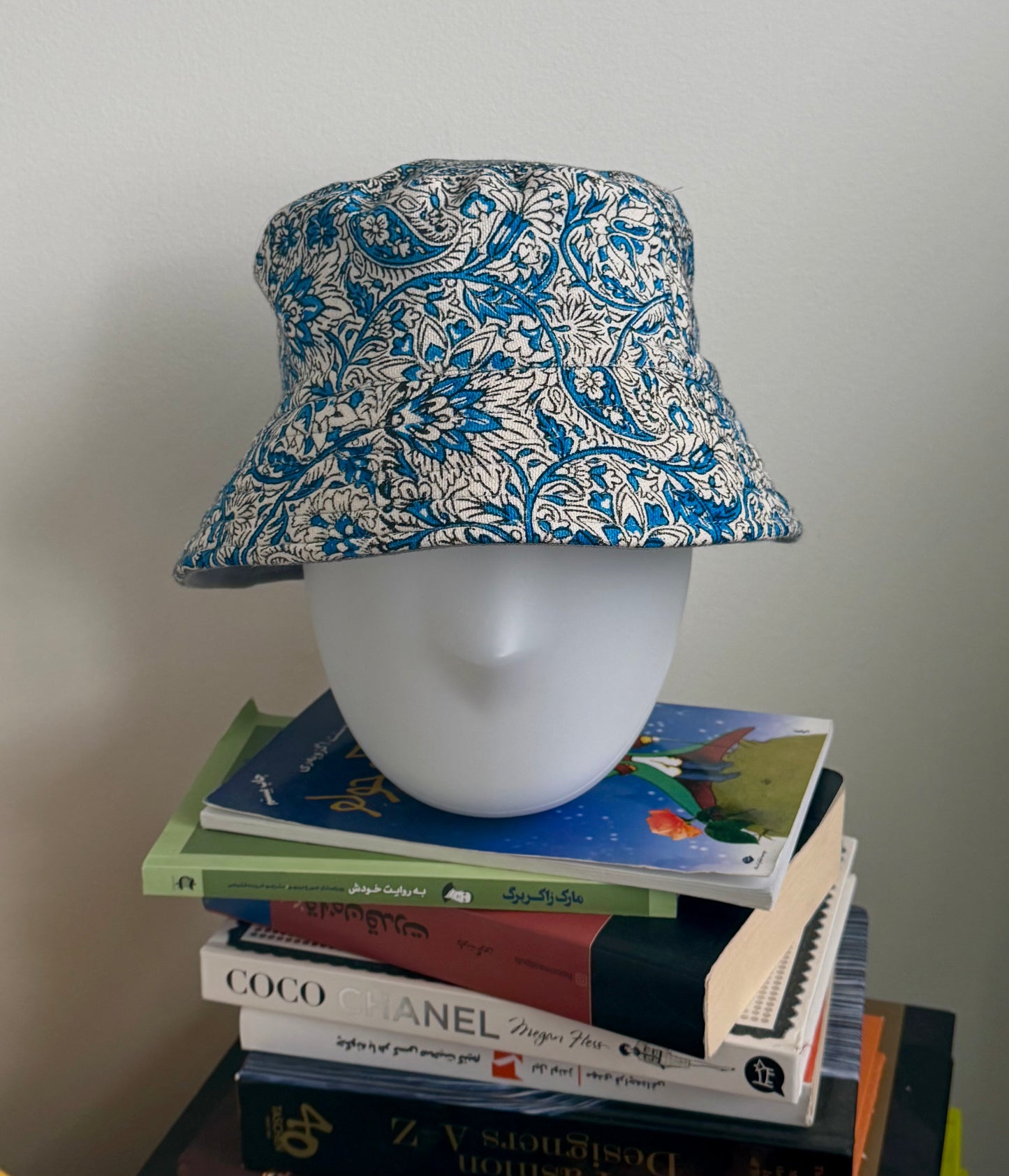 Block Printed Bucket Hat, Handmade, Ghalamkar
