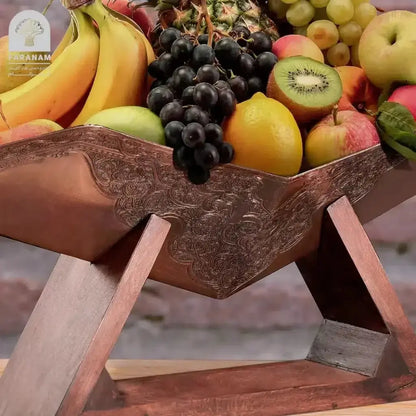 Avand Fruit Bowl, Hand-etched copper My Store