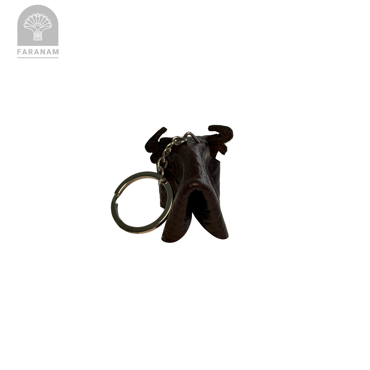 Buffalo Keychain, Cowhide Leather