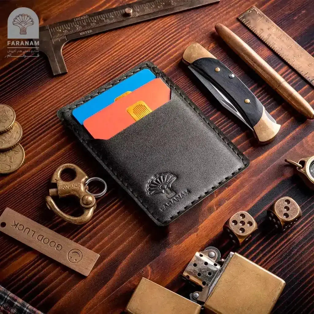 Classic Leather Card Holder, Cowhide leather Faranam