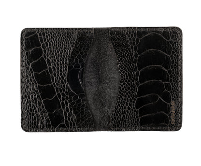 Aris Trifold Wallet, Ostrich Leg Leather