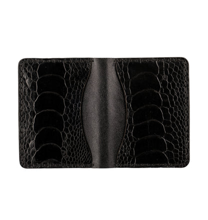 Aris Trifold Wallet, Ostrich Leg Leather