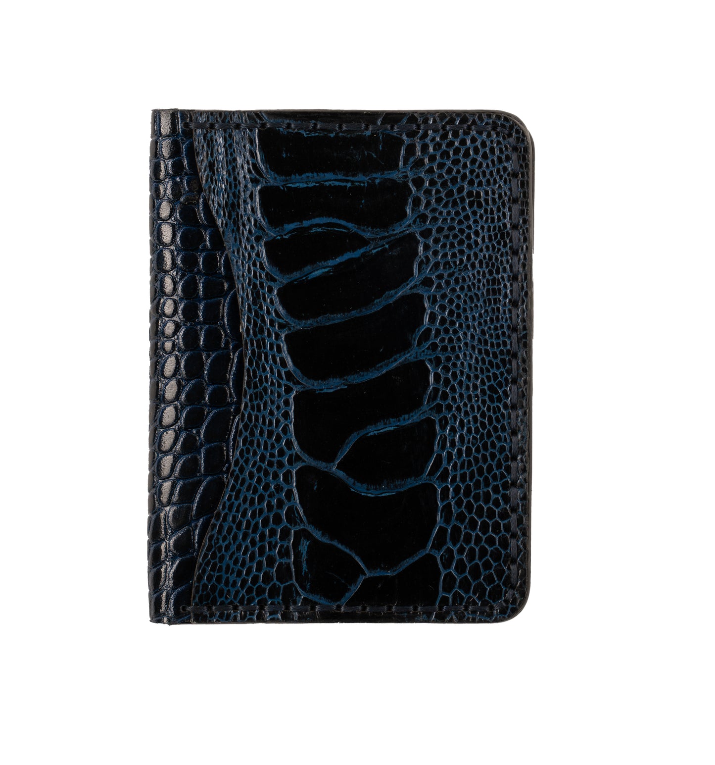 Aris Trifold Wallet, Ostrich Leg Leather