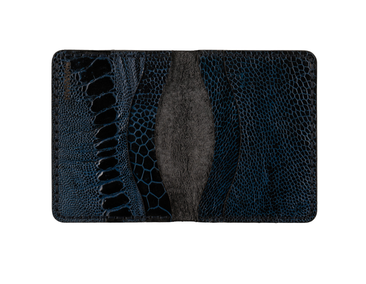 Aris Trifold Wallet, Ostrich Leg Leather