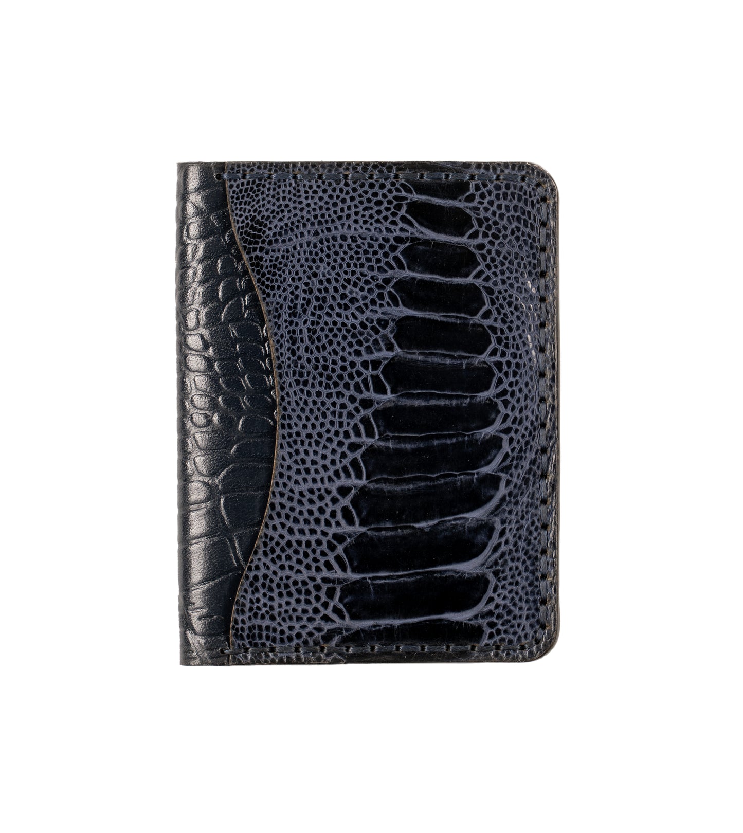 Aris Trifold Wallet, Ostrich Leg Leather