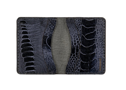 Aris Trifold Wallet, Ostrich Leg Leather
