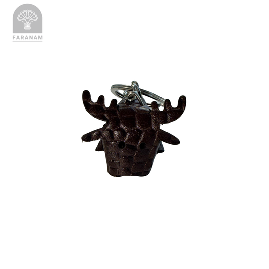 Deer Keychain, Cowhide Leather
