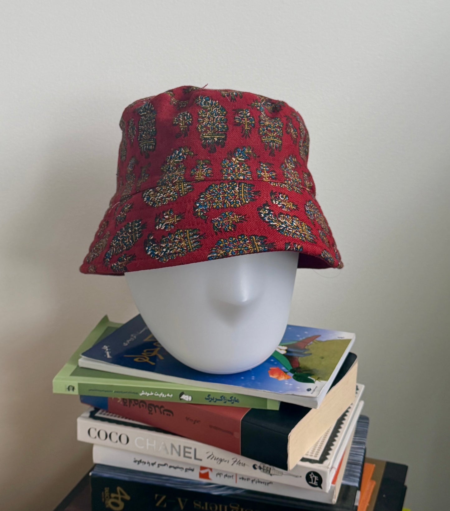 Block Printed Bucket Hat, Handmade, Ghalamkar