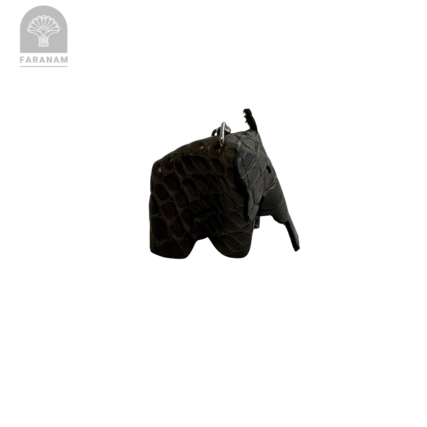 Elephant Keychain, Cowhide Leather