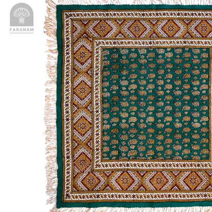 Green Forest Tablecloth, 3'x3', Handmade Faranam