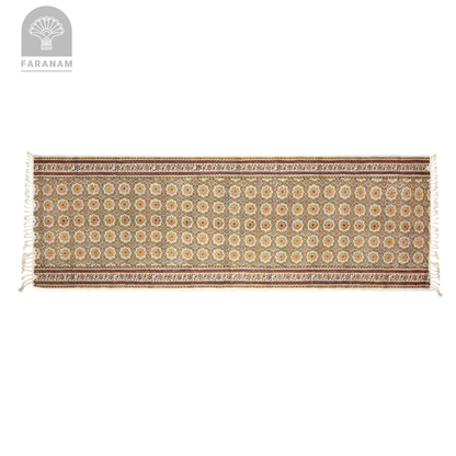 Heptagon Runner, Block-Printed Cotton Tablecloth