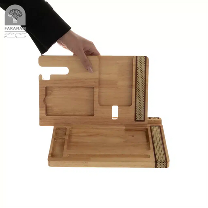 Standard Mosaic Desk Organizer — Signature Hexagonal Pattern