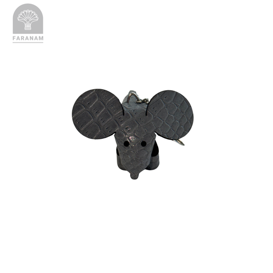 Mouse Keychain, Cowhide Leather