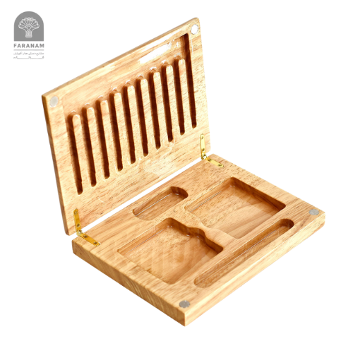 Shamsa Aroma Box, Hand-Painted, Rubber Wood