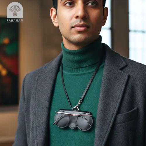 Leather Sunglasses Cover, Morocco Leather Faranam