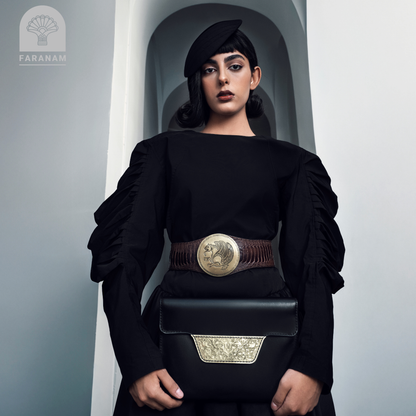 Vala Hand Etched Leather Bag