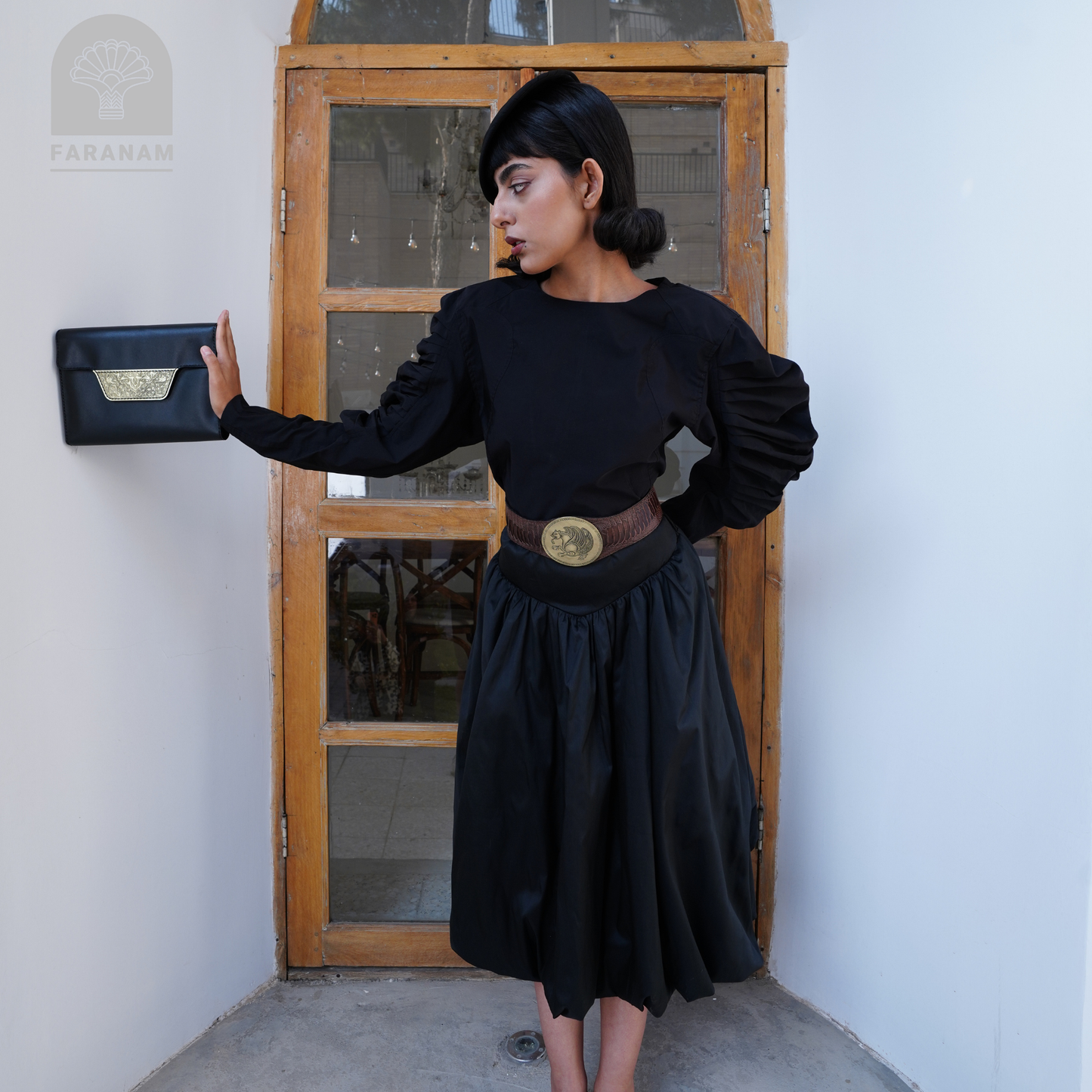 Vala Hand Etched Leather Bag