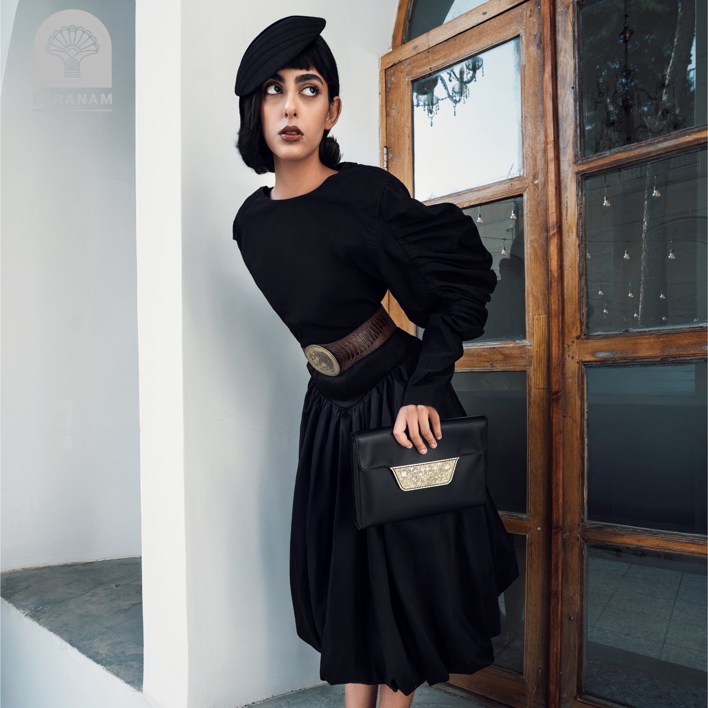 Vala Hand Etched Leather Bag