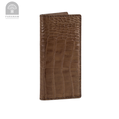 Farasa Leather Gift Set; Long wallet, bifold wallet, keychain, sunglasses cover