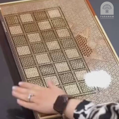 Lion & Sun, Handmade Backgammon & Chess Board